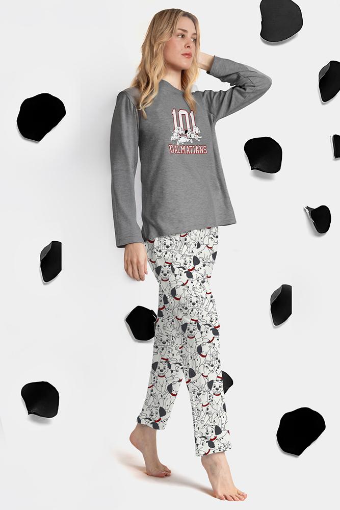 PIGIAMA DONNA GRIGIO DISNEY 63666 DALMATIANS DISNEY